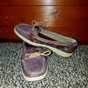 Purple Plad Sperry Top-Sider Boat Shoes